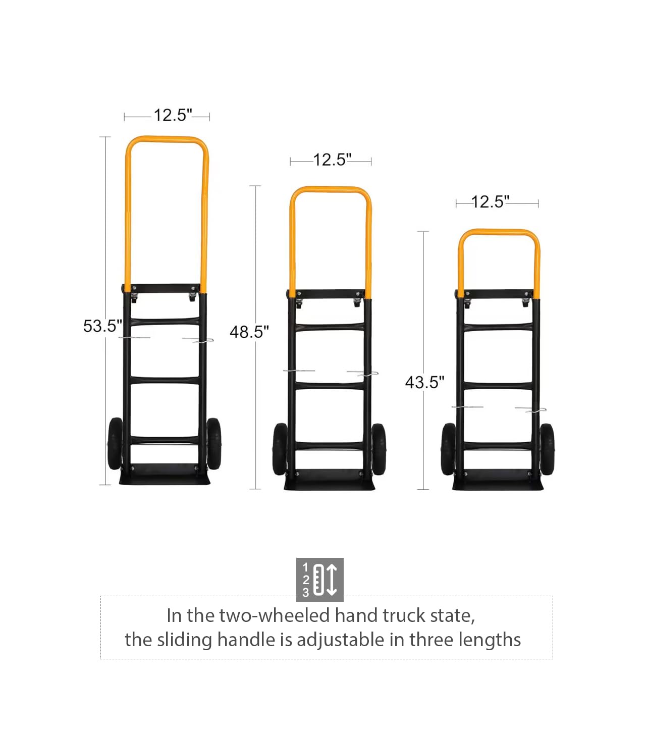 LUCKYERMORE Convertible Hand Truck Dual Purpose 2 Wheel Dolly Cart and 4 Wheel Push Cart with Swivel Wheels 330 Lbs Capacity Heavy Duty Platform Cart for Moving/Warehouse/Garden/Grocery