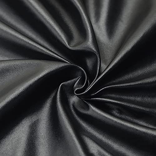 Premium 2 Yards Black Faux Leather Fabric - 1.2mm Thick PU Upholstery Vinyl for DIY Projects, Bags, Sofas, and Car Interiors 4 Premium 2 Yards Black Faux Leather Fabric - 1.2mm Thick PU Upholstery Vinyl for DIY Projects, Bags, Sofas, and Car Interiors - Image 3