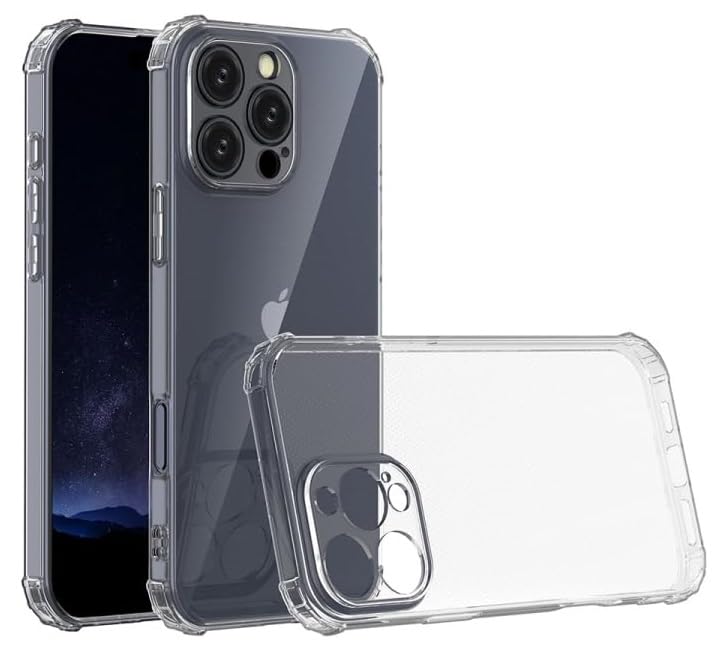 Glasgow Flexible Back TPU Case Cover Drop Protection Cover for [ Apple iPhone 16 Pro Max ] - Transparent