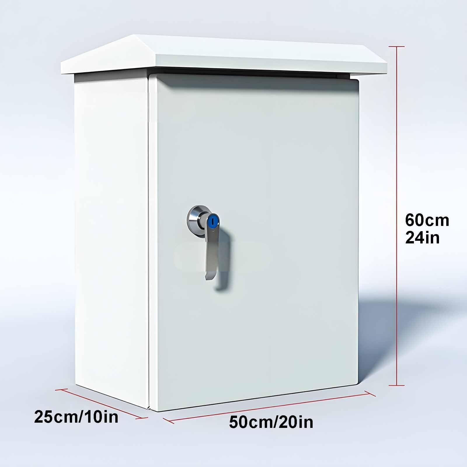 Scatola Derivazione Esterna Impermeabile Ip65, Cscatola Elettrica da Esterno con Piastra Di Montaggio, Scatola Derivazione Bloccabile a Parete per Interni/Esterni(60x50x25cm/24X20X10in)