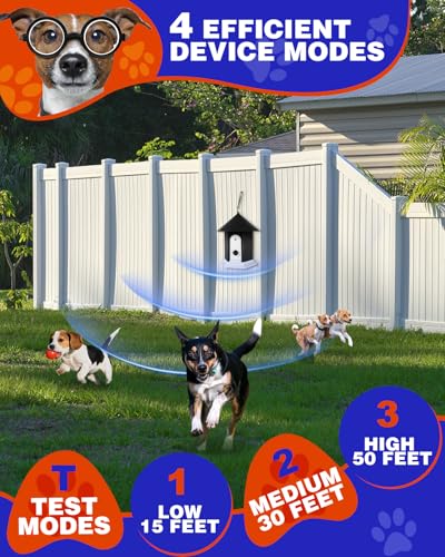 brilStar Anti Barking Device, Ultrasonic Dog Barking Deterrent Devices Up to 50 Ft Range, Dog Barking Control Device Bark Box with 3 Modes, Dog Barking Silencer Safe for Dogs & People — view 3