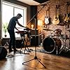 Tlingt Support Heavy Duty Mic Stand, Tripod Microphone Boom Stand, with Telescopic Boom Arm for Stage, Studio, Recording, Home Use, Black #3