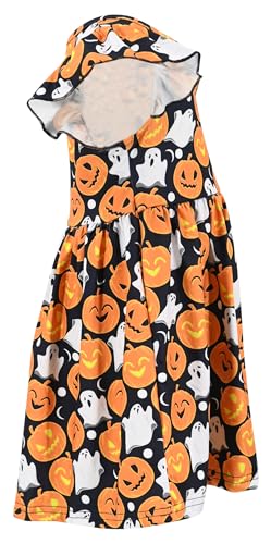 Image of Unique Baby Girls' Short Sleeve Everyday Printed Dresses for Kid and Toddler, Sizes 2T-12Y