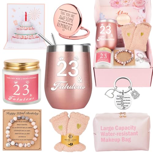 Regalos De Cumpleaños Número 23 Para Mujeres, Cesta De Feliz Cumpleaños Número 23, Caja De Regalo Para Mejores Amigas, Mujeres, Mamá, Esposa, Hija, Hermana, Novia, Compañera De Trabajo, Mejor Amiga,