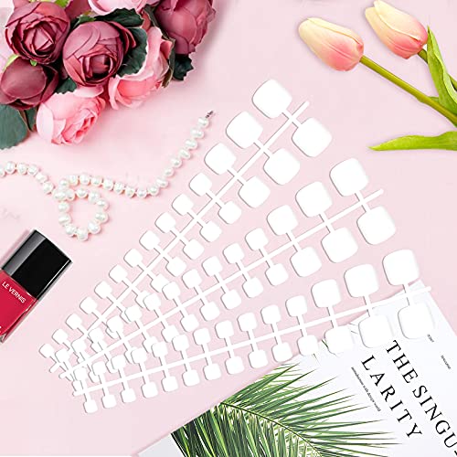 84 Stück Künstliche Falsche Zehennägel, 14 Größen Acryl Fußnägel Tips Set, Volle Abdeckung Gefälschte Nagelspitzen, Fake… – Bild 3