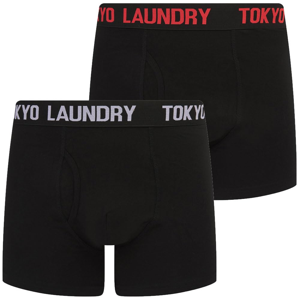 Tokyo Laundry Men's 2 Pack Gift Box Stretch Cotton Boxer Shorts Set
