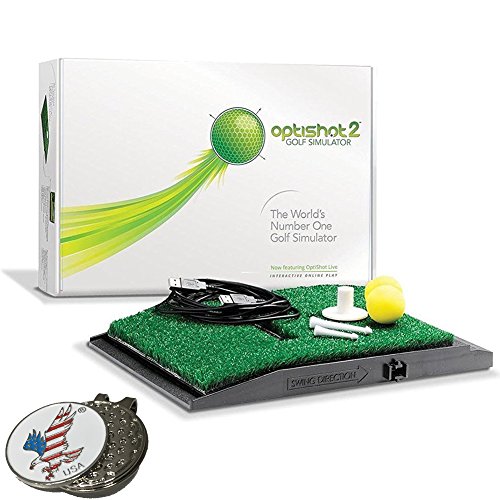 Optishot 2 Golf Simulator (Mac & PC), Comes with 1 American Eagle Golf Ball Marker