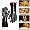 932°F Extreme Heat Resistant Gloves for Grill BBQ,Aillary Waterproof Long Sleeve Pit Grill Gloves for Fryer, Baking, Oven,Smoker,Fireproof, Oil Resistant Neoprene Coating（14-Inch ） #1