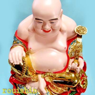 Amazon.co.jp: 特大七福神ほてい神様開運 超巨大金ぴか布袋様置物