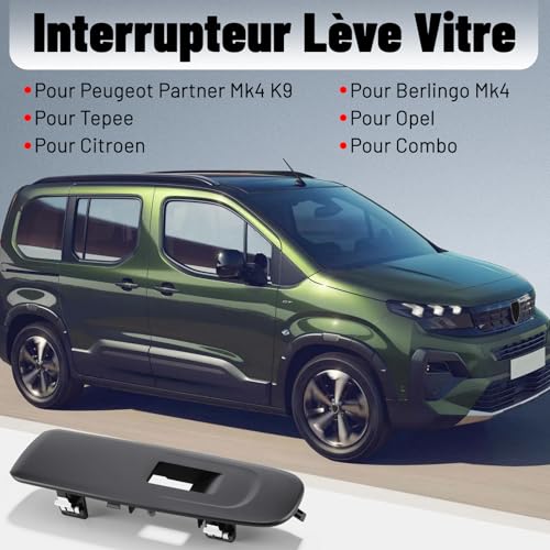 Interrupteur commande de vitre pour Citroen Berlingo Mk4 | Finition ABS Durable