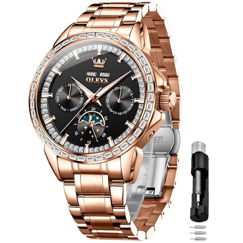 Image of OLEVS Automatic Watches for Men 43MM Skeleton Large Dial 3Hand Self Winding Watch Stainless Steel Dress Luxury Mechanical Waterproof Luminous Wirst Watch Gift