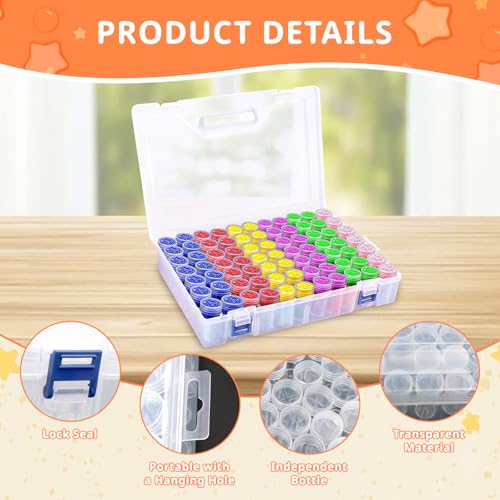 Boîte broderie diamant 80 cases pour ne plus perdre vos strass et clous - 4