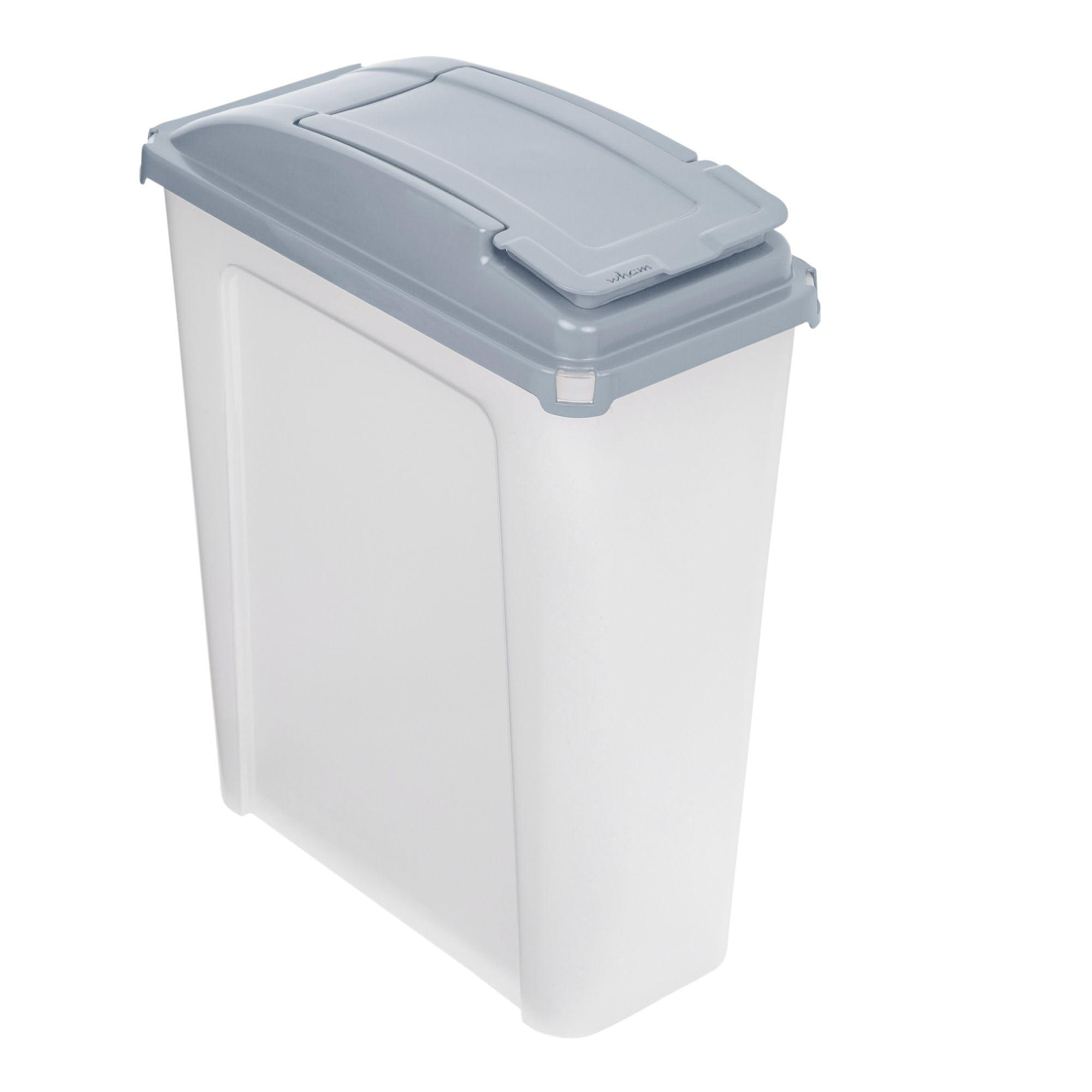 EASON BROS 25L Slimline Rubbish Bin with Lid, Narrow Kitchen Waste Bin for Indoor Recycling, Space Saving Plastic Bin for Small Spaces, Utility Storage for Animal Feed, Home & Office Use - (COOL GREY)