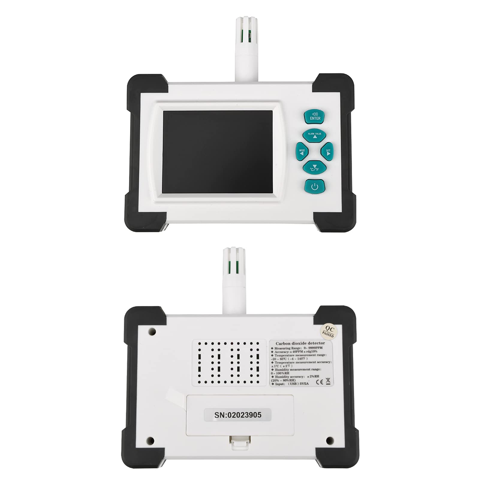 Kohlendioxid-Detektor - Kohlendioxid-Detektor CO2-Messgerät Temperatur-Feuchtigkeitssensor-Tester Luftqualitätsmonitor