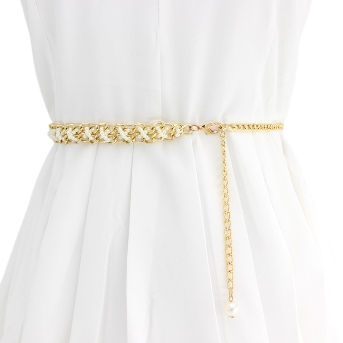 FAIRYGATE Damen Brautgürtel Kettengürtel Taillengürtel Hüftgurt Metall Kette Gürtel Kleid Hochzeit Party