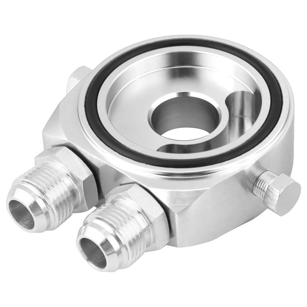 Adaptador de filtro de aceite Aramox tipo sándwich M20 x 1.5, kit de radiador enfriador de aceite 1/8 NPT, aleación de aluminio con juego de reemplazo de juntas extra — view 9
