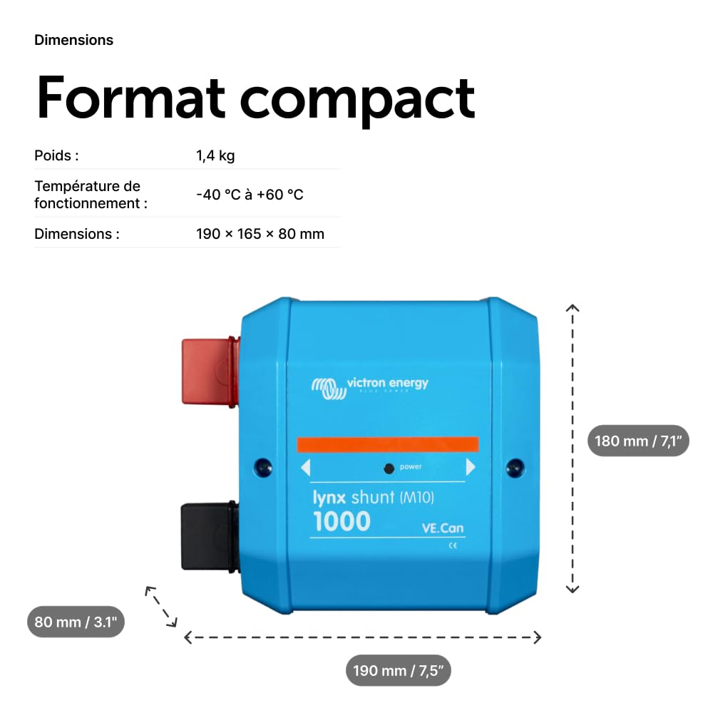 Victron Energy Lynx Shunt IP22 VE.Can 1000 amp (M10)