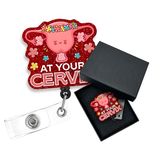 Image of at Your Cervix Funny Labor & Delivery Nursing Retractable Badge Reel with Alligator Clip, for Doctor Nurse Gifts, for Labor & Delivery NICU Nurse OBGYN Midwife RN LPN CNA Nursing Doctor