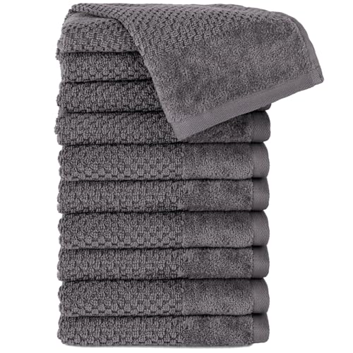 Pure Label 10-TLG. Gästehandtücher 30x50 cm mit Aufhängeschlaufe aus...