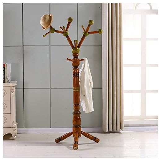 YMJ Klädställning massivt trä golvklädhängare sovrum träd kvist kappa modern enkel kreativ rikedom träd klädhylla väggmonterad klädhängare (färg: B)