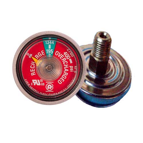 5-195 psi. Pressure Gauge for Portable Dry Chemical Fire Extinguishers