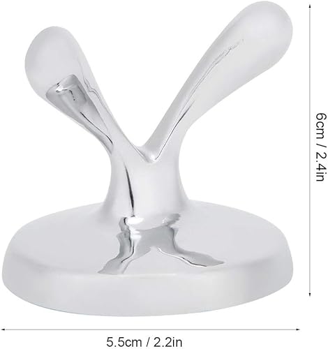 Miniatura 6 de Milltrip Ganchos para toallas gancho doble para bata de acero inoxidable para colgar toallas de baño 340282 doble gancho para ropa