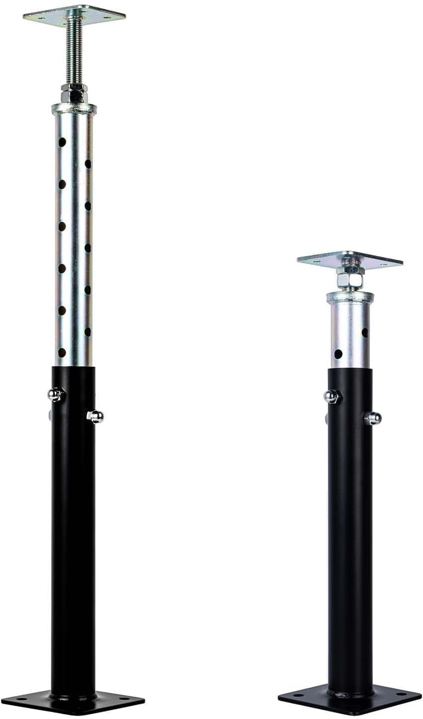 Soporte para postes de 15 a 23 cm, altura ajustable, 4 unidades, báscula de casa, soporte recto (2 unidades, ajuste 50-84 cm)
