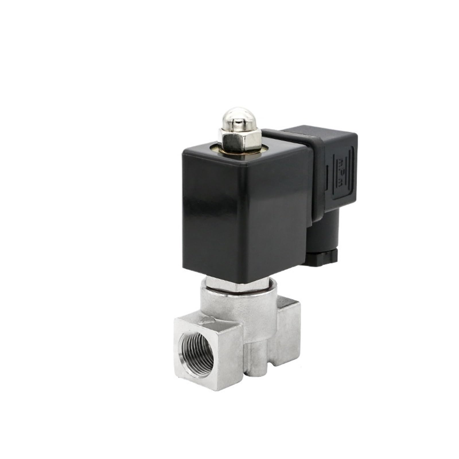Électrovanne électrique inox 304 robuste NPT 3/8 220V pour fluides et gaz