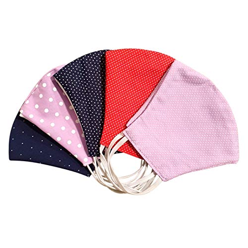 Kit 5 Máscara dupla face 100% algodão 80 lavagens - Sortidas