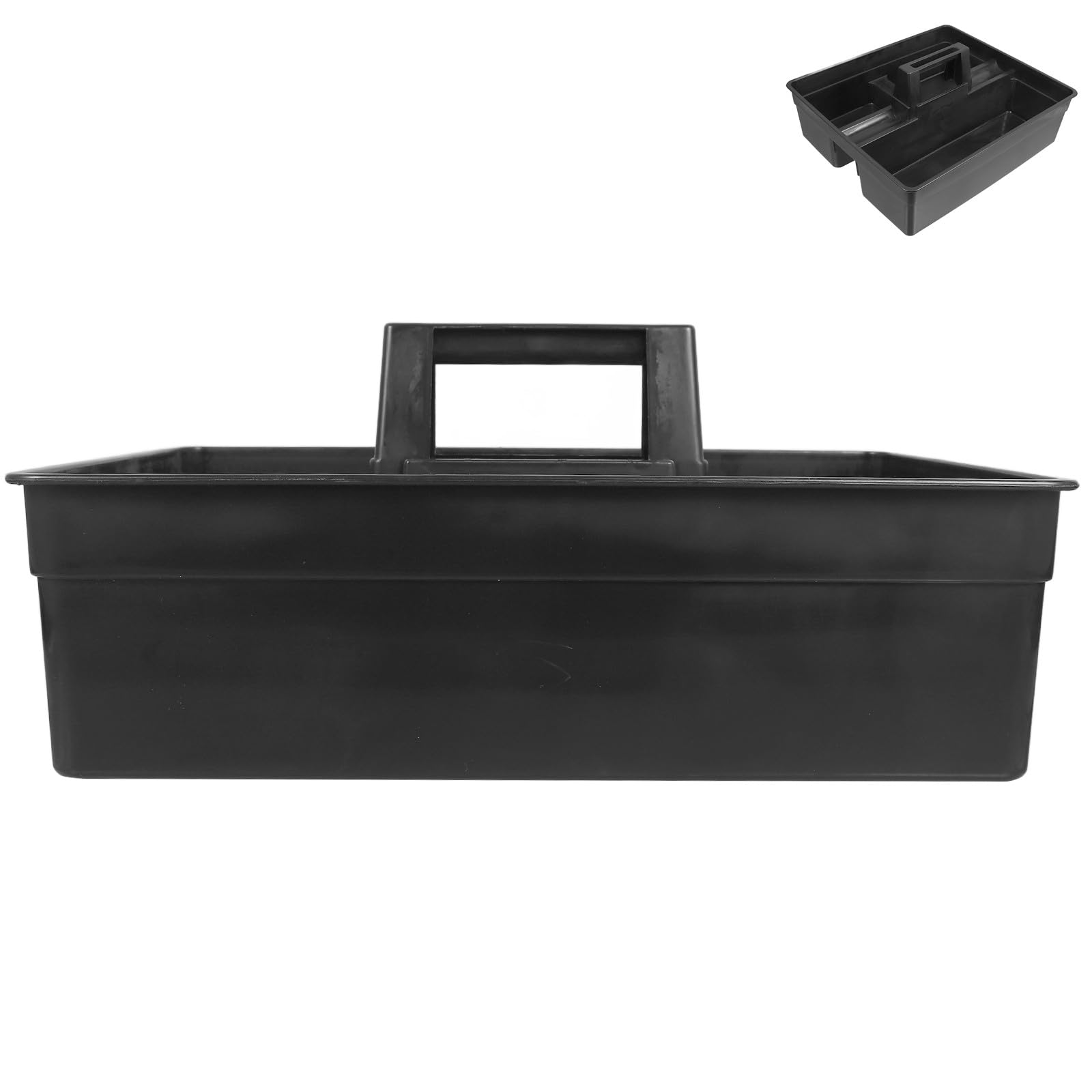 Panier nettoyage portable grande capacité avec poignée plastique organisateur produits noir