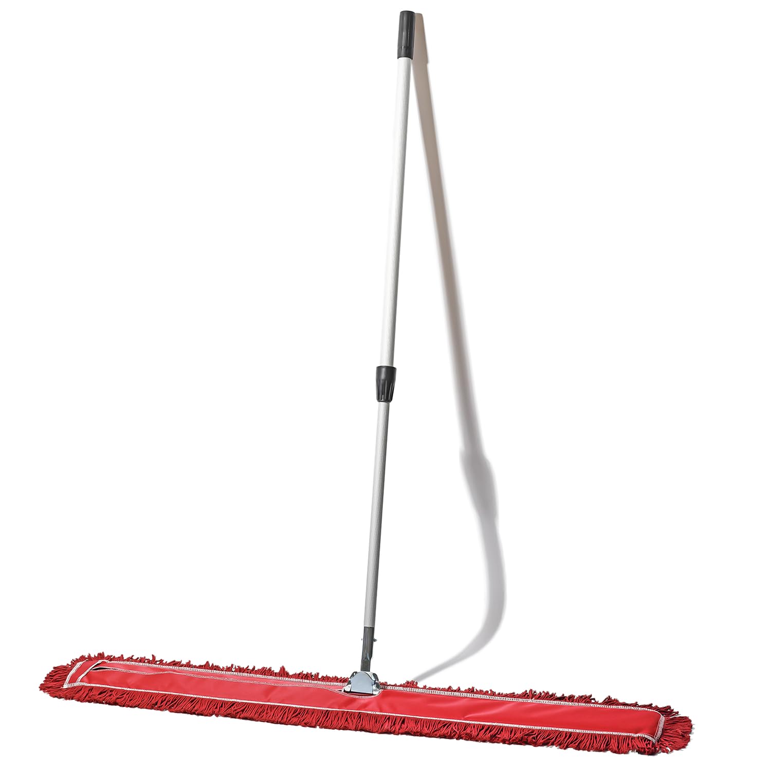 Komercyjny mop do kurzu i zamiatarka do podłóg, 122 cm, do podłóg z twardego drewna, głowica wielokrotnego użytku, wysuwany uchwyt mopa, przemysłowy suchy mop do czyszczenia podłóg i