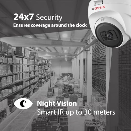 Image of CP PLUS 5MP Dome CCTV Camera | 3.6mm Lens | 30M Smart IR Night Vision | Built-in Mic | DWDR | 2D DNR | BLC | Analog 4-in-1 Output AHD /TVI /CVI /CVBS | Indoor Surveillance Dome Camera | CP-URC-DC51PL3C
