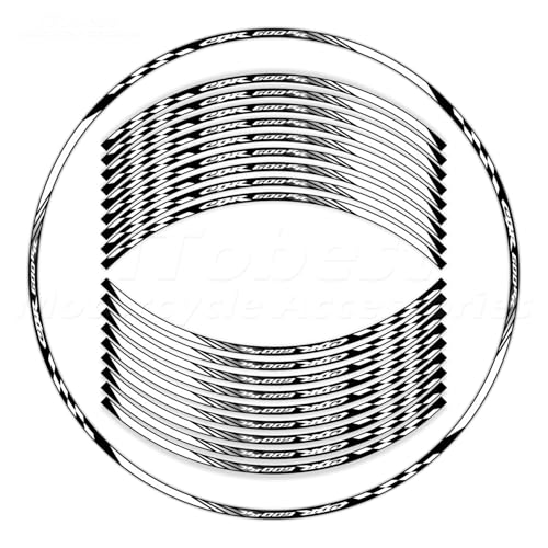 CBR 17 inch Wheel Rim Stickers Decals Tape Compatible with CBR600RR 2003-2025 F5 Motorcycle Reflective Rim Tapes Sticker Stripe,(White) - Thumbnail 2