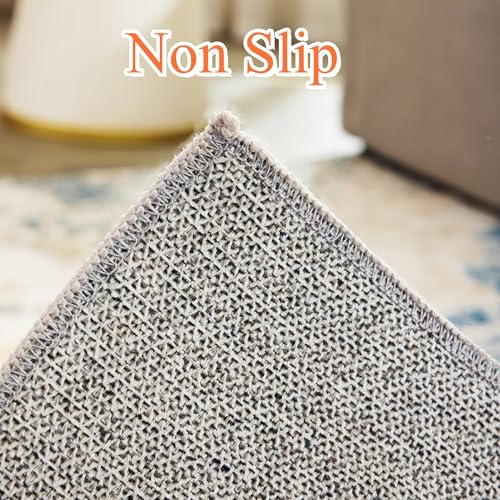 Carvapet 12x9 Area Rug for Living Room Bedroom – Washable 9 x 12 Blue Modern Abstract Carpet, Low Pile, Non-Slip, Foldable Large Area Rug with Rubber Backing