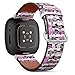 CJBROES Replacement Leather Watch Band, Compatible with Fitbit Versa 3 and Fitbit Sense of Wristband Bracelet Accessory - Fashion Fun