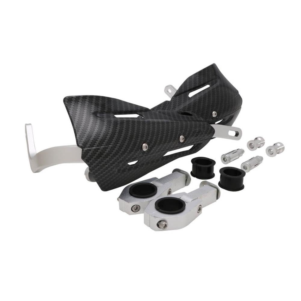Osłona dłoni motocykla, 22 mm, 28 mm, kompatybilna z Dirt Bike i Supermoto, pasuje do modeli Kayo SX SXF KLX KX KXF YZ YZF CR CRF RMZ (kolor włókna węglowego)