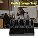 DriKou Cash Register Drawer Insert Tray,4Bill 4 Drawer Register Insert Tray Storage Case with Plastic Clip for Money Storage