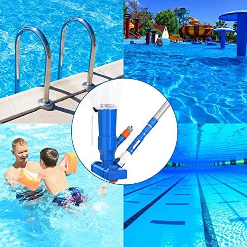Pool Cleaning Kit Vacuum,Paddling Pool Cleaner,Hot Tub Vacuum Cleaner,Swimming Pool Vacuum,Spa Vacuum,Pond Vacuum,Pool Maintenance Kit with Brush, Fine Mesh Leaf Bag, 40inch Aluminium Pole