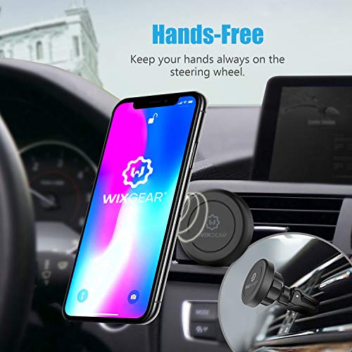 WixGear Universal Twist-lock Air vent Magnetic Car Mount Holder, for Cell Phones with Fast Swift-snap Technology