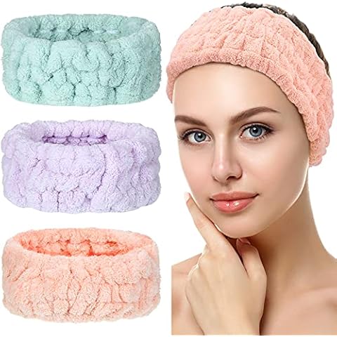 3 Diademas Faciales de Spa para Maquillaje y Lavar Cara Cover