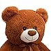 HollyHOME Teddy Bear Stuffed Animal Plush Giant Teddy Bears with Footprints Big Bear 36 inch Brown