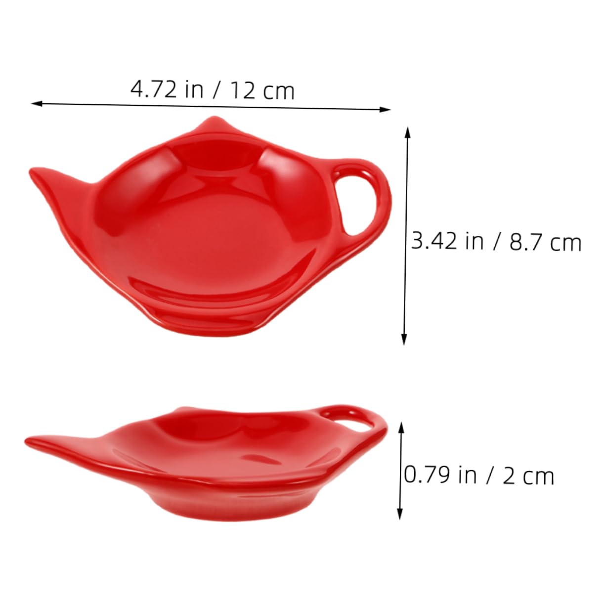Garneck Teapot-Shaped Ceramic Tea Bag Coaster and Holder for Used Tea Bags Versatile Accessory Easy to Clean Kitchen Essential Charming Design for Snacks