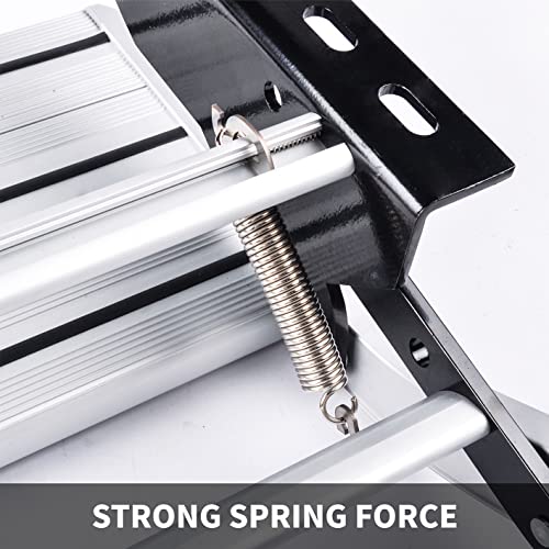 Xswlhh Manual Aluminum Alloy Folding Single Step With 12V Led Light, Ladder, Telescopic Pedal Anti Skid, For Motorhome Rv Camper Van Travel Trailer Caravan #TOP2