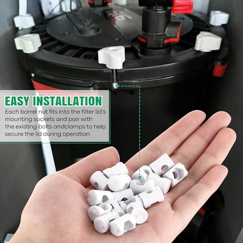 HappyAlley 18 Pack Lid Fastener Barrel Nut Compatible with Fluval FX6 FX5 FX4 FX2 Canister Filter, Aquarium Filter Lid Fastener Replacement Part, Lock Nut Clamp Accessories - Image 3