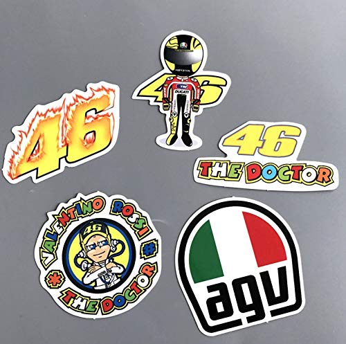 Stickers Pour Casque VR46 Rossi Rétro Luminescent