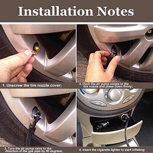 YUNB-300-Pci-12-V-Compressori-dAria-Portatili-per-Auto-Mini-compressore-ad-Aria-Pompa-elettrica-compatta-per-Pneumatici-con-manometro