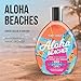 Tan Asz U Aloha Beaches Tanning Lotion, 300X Blue Hawaii Anti-Orange Bronzer, Color-Correcting Blue Bronzing Blend with Peptide Complex, 13.5 Fl Oz