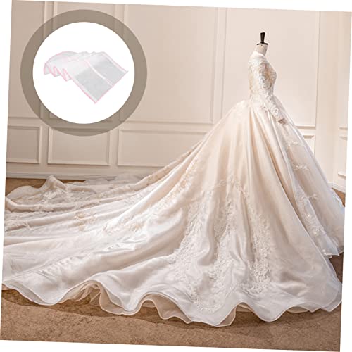 GLEAVI Long Bridesmaid Dress Storage Bag Cover Lightweight Non Woven Garment Bag for Wedding Dresses Zippered Design for Easy Access Wrinkle Prevention Compact Portable Suit Cover for4