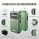 XHDATA D220 Radio Klein, FM AM UKW Radio, Batteriebetriebenes Nostalgieradio, WeltempfängerRadio, Taschenradio mit Ausgezeichneter Empfangsqualität, Familie und Senioren (Grün)
