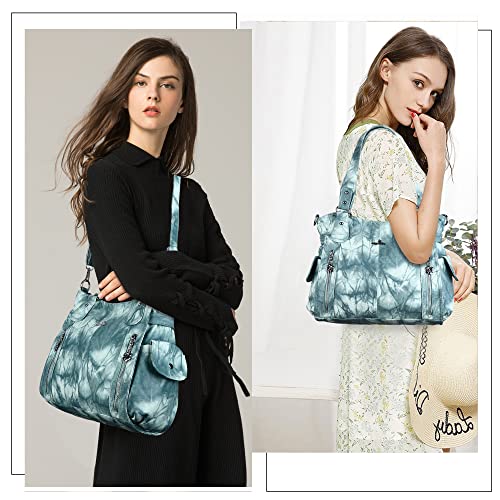 Image of Angel Kiss Handbags for Womens Top-Handle Hobo Purse Roomy Casual Shoulder Bags PU Tote Satchel Purse for Women